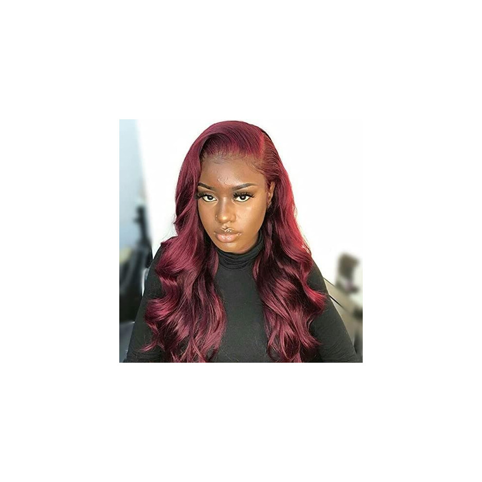 26 Inch Orange Ginger Lace Front Wig Brazilian Human Hair Pre Plucked Body Wave Natural Hairline