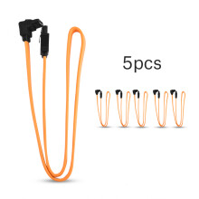 SATA Data Cable for Computer Build, Right Angle SATA III Cable 6.0 Gbps with Locking Clip 7Pin to 7Pin, High-Speed Cable for HDD SSD CD Drive, Good Co