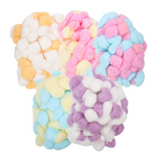 Boules de coton colorées en vrac pour pompons artisanaux - 500 pièces