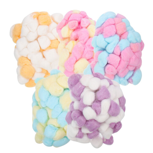 Bolas de algodón de colores a granel para manualidades - 500 unidades