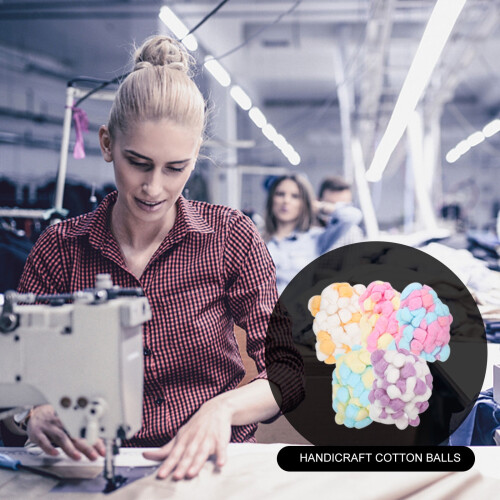 Bolas de algodón de colores a granel para manualidades - 500 unidades 1