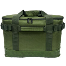 Sac de pique-nique vert pour le camping et la randonnée, grand sac de rangement pour la nourriture, sac de pique-nique léger pour la vaisselle.