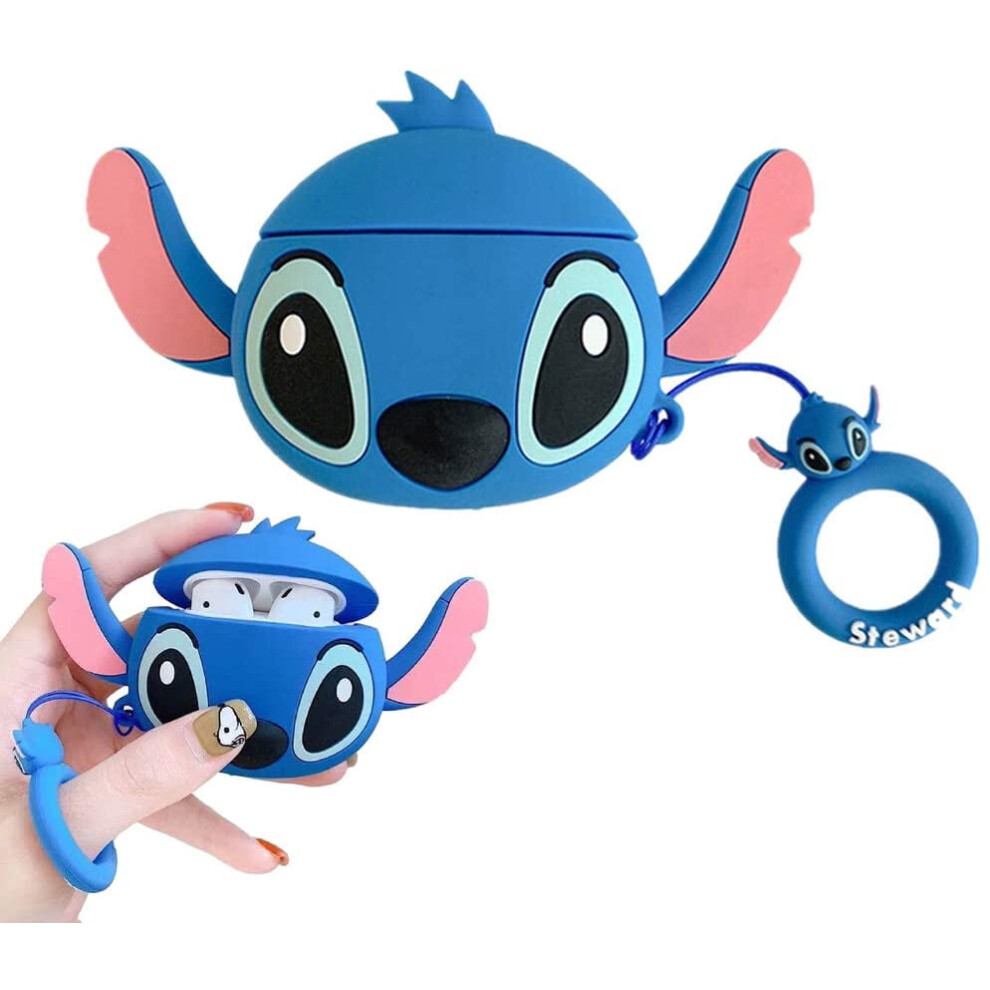 Cute Earphone Case, Thick Soft Portable Silicone Protective Shockproof Case For Compatible With Airpods 1,2 9104538845636