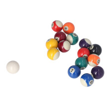 16 Stück Mini-Resin-Poolbälle, 1,5 Zoll, in verschiedenen Farben, für Spielzimmer