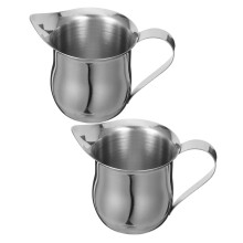 2 Pack Stainless Steel Milk Frothing Pitchers for Espresso Latte Art and Coffee Brewing at Home or Office