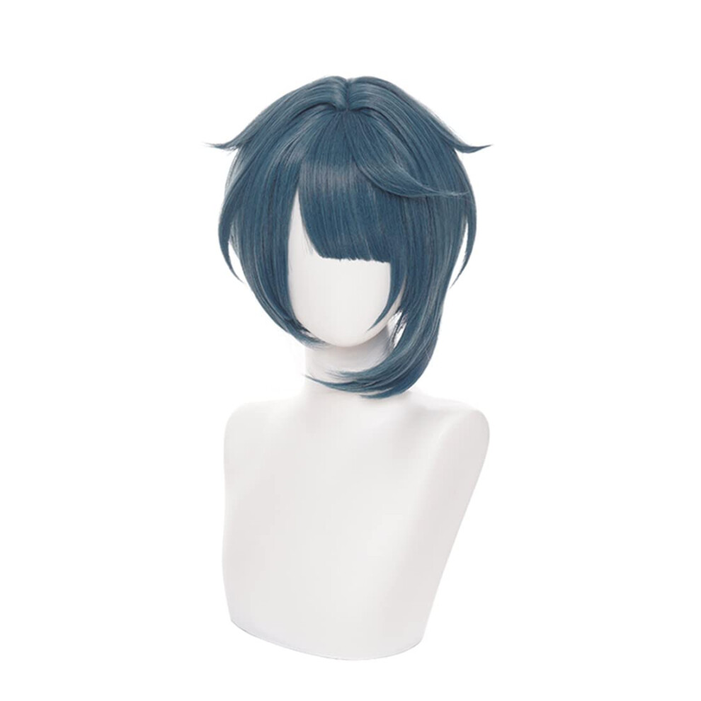 Unisex Anime Cosplay Wig Heat Resistant Synthetic Hair With Wig Cap For Genshin Impact Halloween