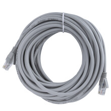 Cabo Ethernet Cat5E Cinza de Alta Velocidade para Transferência de Dados, Conectividade Universal, Design de Cabo Plano, Fio de Cobre Nu, Conector