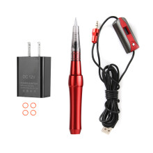 Caneta rotativa para tatuagem sem fio com bateria de lítio integrada e configurações de velocidade ajustáveis para sobrancelhas, lábios e