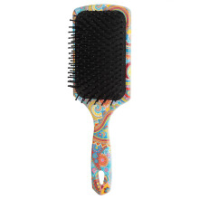 Hair Brush with Gentle Nylon Teeth, Ergonomic Paddle Design and Wide Tooth Detangling for Wet or Dry Hair