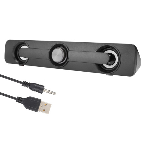 Μπάρα ήχου με τροφοδοσία USB για επιτραπέζιο υπολογιστή, στερεοφωνικός ήχος με