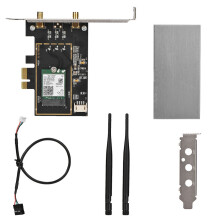 Placă PCIe WiFi6E cu OFDMA, adaptor wireless AX5400Tri Band, cu MU MIMO Bluetooth 5.2, viteze ultra-rapide și stabilitate îmbunătățită a