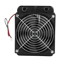 Warmtewisselaarradiator van puur aluminium met 18 buizen, G1/4 schroefdraad, ventilatiekoelventilator voor zonne-omvormer, ventilatorvervanging,
