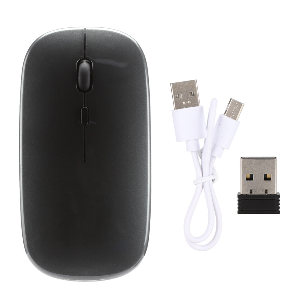 Silent Wireless Mouse With Ergonomic Shape And Fingerprint Proof Surface Rechargeable Bluetooth Mouse For Office Home Use Dual Mode Connection Power S 9176269679569