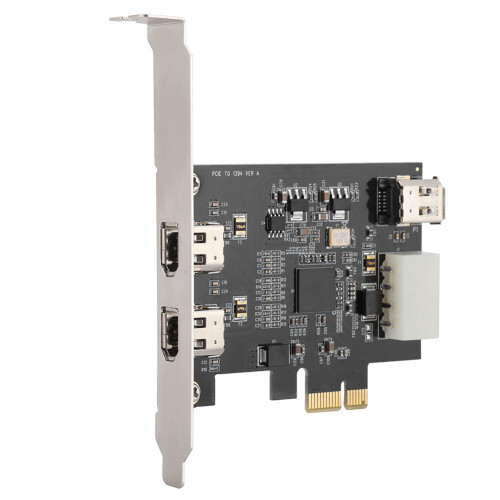Plug And Play Firewire Controller PCIe Expansion Card IEEE 1394A Interface High Speed Connection Compatible With DV Camcorders Data Transfer Adapter E 1