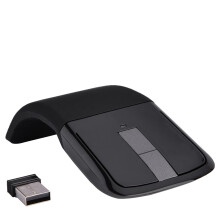 Ergonomisch ontworpen opvouwbare muis, draagbare draadloze muis 2,4 GHz touchmuis met USB-ontvanger voor pc, notebook, smart-tv, ultradunne,
