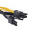 Τροφοδοτικό PCI Express 6 ακίδων σε Dual8 ακίδων, καλώδιο επέκτασης τροφοδοσίας PCIe με 3