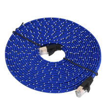 Vergulde Ethernetkabel met afgeschermde twisted pair RJ45-stekker, geschikt voor hoge internetsnelheden en nylon gevlochten kabel, ondersteunt hoge