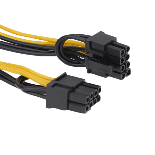 Τροφοδοτικό PCI Express 6 ακίδων σε Dual8 ακίδων, καλώδιο επέκτασης τροφοδοσίας PCIe με 1