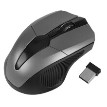 Plug And Play Wireless Mouse For Laptops Desktops Pc Adjustable Dpi Ergonomic Design Grey