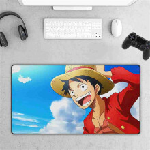 Milieuvriendelijke anime muismat van duurzaam materiaal met gestikte randen, groot formaat anime bureauonderlegger voor kantoor, thuis en gaming.