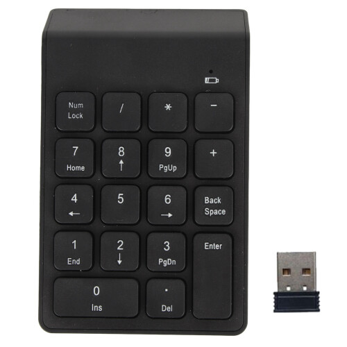 Desktop Computer Accessories Wireless Numeric Keypad With Quiet Keys 18 Keys High Accuracy Numpad Keyboard For Office Accounting Essentials Compact