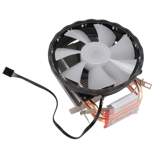 Ψύκτρα αλουμινίου, ψύκτρα CPU, βάση από καθαρό χαλκό, διπλοί ανεμιστήρες PWM, πλήρης 1