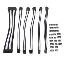 Câble d'alimentation d'extension entièrement blindé, gainé ATX, tressé, multicouche, ultra-densité, sans gaine thermorétractable, résistant