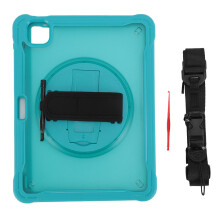 Draagbare, schokbestendige hoes met schouderriem voor iPad Pro, 11, Air en 4, slanke, harde TPU-behuizing met draaibare standaard, penhouder en