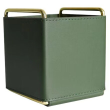Porta pennelli per il trucco, grazioso organizer per materiali artistici in pelle PU tinta unita classica per il tuo portapenne da ufficio, migliora