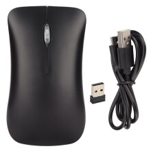 Oplaadbare, stille Bluetooth-muis voor laptops, plug-and-play, dual-mode verbinding, 1600 dpi, anti-vingerafdruk oppervlak, draagbaar, slank ontwerp,