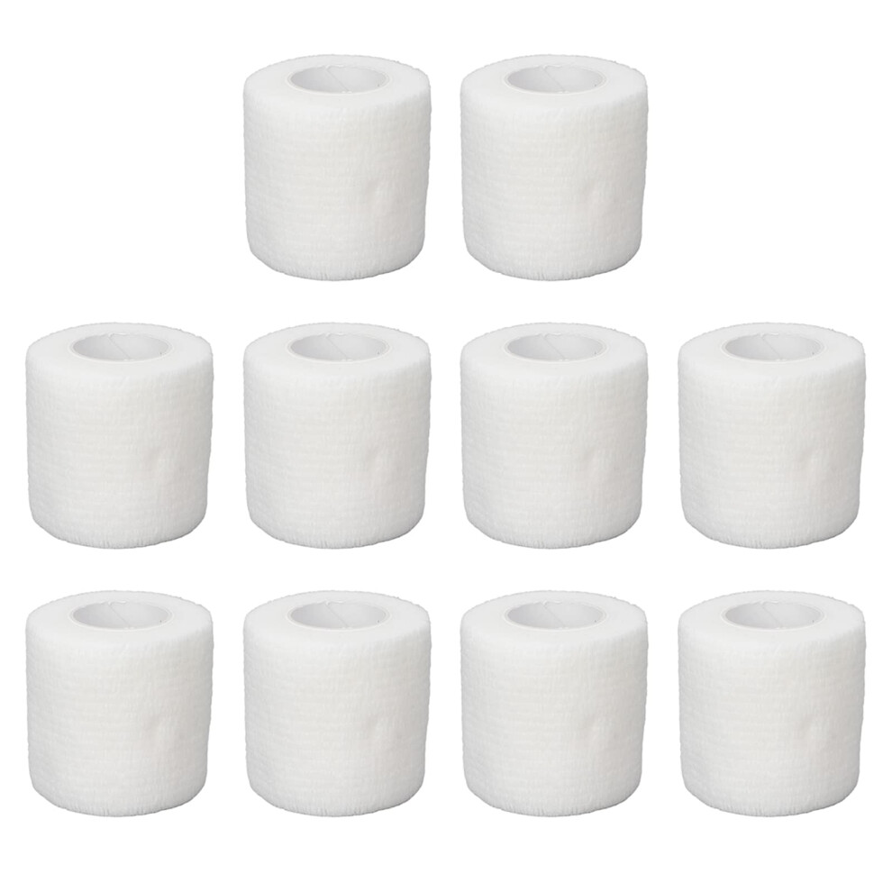Tattoo Grip Tape 10pcs White Self Adhesive Bandage Wrap Non Slip Elastic for Tattoo Handle