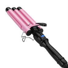 Triple Barrel Curling Iron with Fast Heat Up, Ceramic Hair Waver for Smooth Beach Waves, 32mm