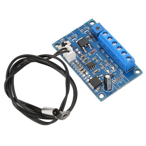 PWM Motor Speed Controller with Temperature Sensor, Adjustable Fan Temperature Control for 12V 24V Fans, Efficient Heat Dissipation Automatic Linear S 1
