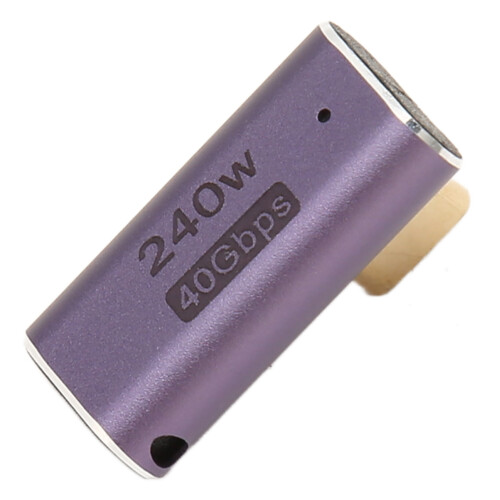Προσαρμογέας USB C θηλυκό σε θηλυκό με σχεδιασμό ορθής γωνίας 90 μοιρών, σύνδεσμος 2