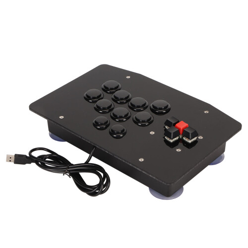 SOCD-understøttet Fight Stick-controller til konkurrencespil, USB-encoder med nul forsinkelse og Sanwa-knapper, USB 2.0-interface til PC, Ps4Switch, 1