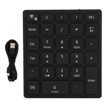 Numeric Keypad Wireless Number Pads 28 Key Rechargeable Number Pad With Bluetooth Compatibility Mute Keys Ergonomic Non Slip Mat Design