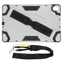 Capa resistente e robusta para Galaxy Tab S10 de 11 polegadas, com construção híbrida à prova de choque, suporte giratório com compartimento