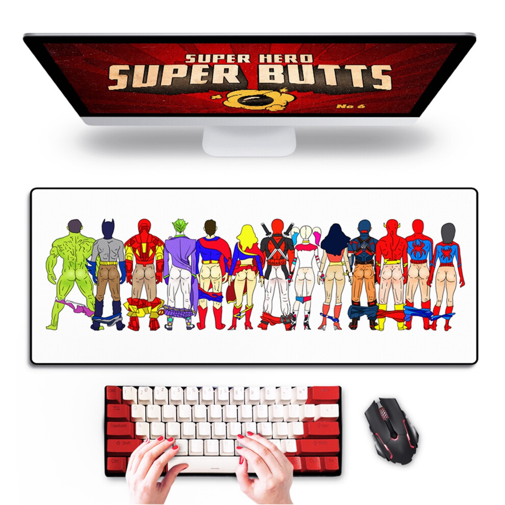 Extended Desk Pad With Anti-Fraying Stitched Edges, Non-Slip Rubber Mat For Gaming Mouse Pad And High-Precision Optical Surface For Comfortable User E 9176269684242