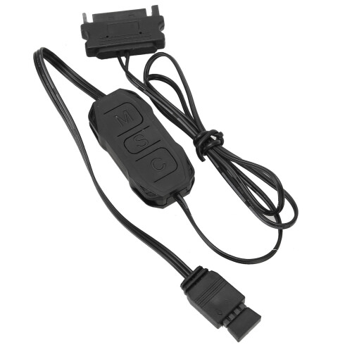 ARGB Controller with Dynamic Lighting Effects, SATA Power Supply for Multiple Lighting Modes, Easy to Operate Manual Control, Built-in Lighting Mode, 2