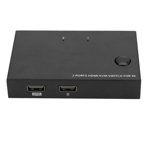 USB Switcher for Two PCs Share Peripherals with Remote Control 5Gbps Transfer Speed Backward Compatible Easy Setup for Office Home Use 2