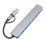 Επέκταση διανομέα USB, διακλαδωτής USB C, κέλυφος κράματος αλουμινίου 7 σε 1, με θύρα USB 3