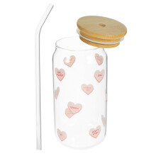 Vasos Con Tapas Para Bebidas Juice Bottle Glass Water Cup Coffee Mugs with Straw