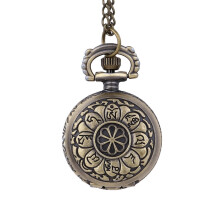 Jacenvly Retro Quartz Lommeur - Bronse, Kompatibel med farsdagsgaver til menn og kvinner, par, barn, minneklokke til bordhenging
