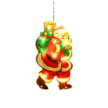 Décorations lumineuses de Noël Deeceymbur, guirlandes à ventouses LED pour vitrines, mini guirlandes colorées J