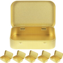6pcs Clamshell-type Tinplate Storage Box Candy Tins Rectangle Tinplate Boxes Gift Tins