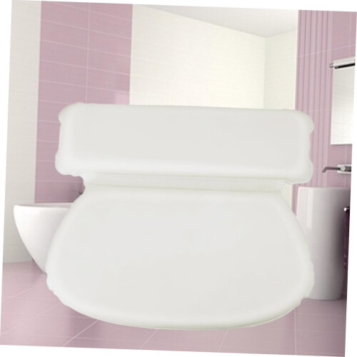 Bath Pillow with Comfortable Neck Support, Waterproof PU Surface Spa Cushion for Bathtub Relaxation 2