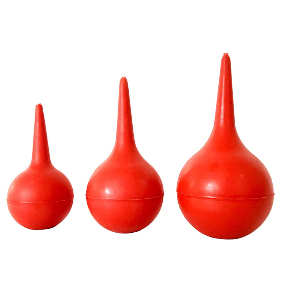 Red Ear Syringe Bulb Set Rubber Squeeze Bulb For Ear Wax Removal 30Ml 60Ml 90Ml Ergonomic Grip