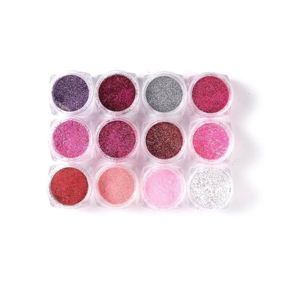 Nail Glitter Powder with Holographic Pigment for Acrylic Nails Decoration and Manicure Tips