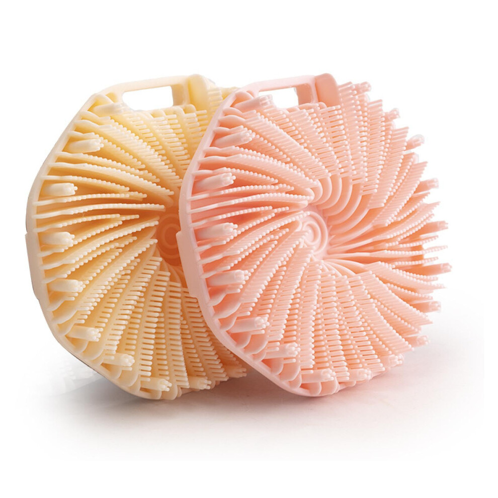 Silicone Bath Brush Set 4pcs with Massage Bristles for Gentle Skin Exfoliation and QuickDry Grip