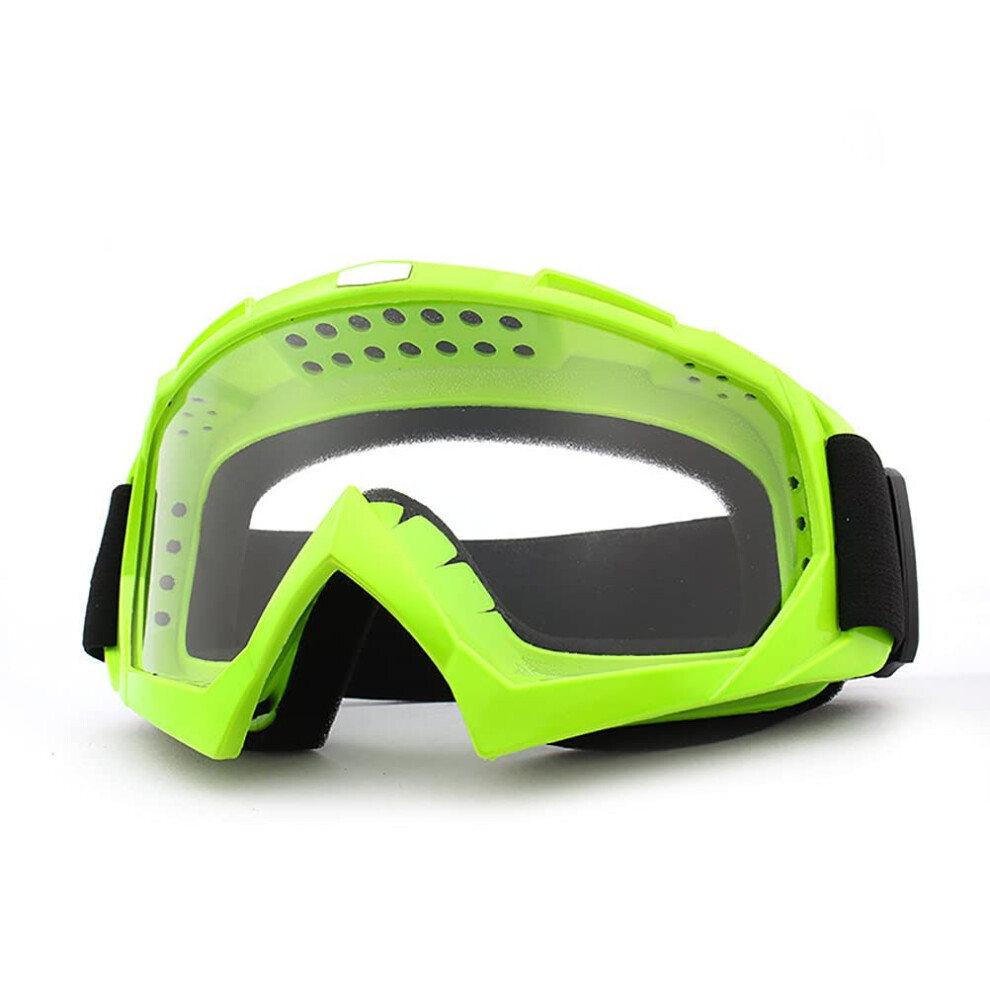 Motorcycle Goggles Antiuv Motocross Dirt Bike Atv Mtb Racing Protective Eyewear For Men And Women Green 9365369162266